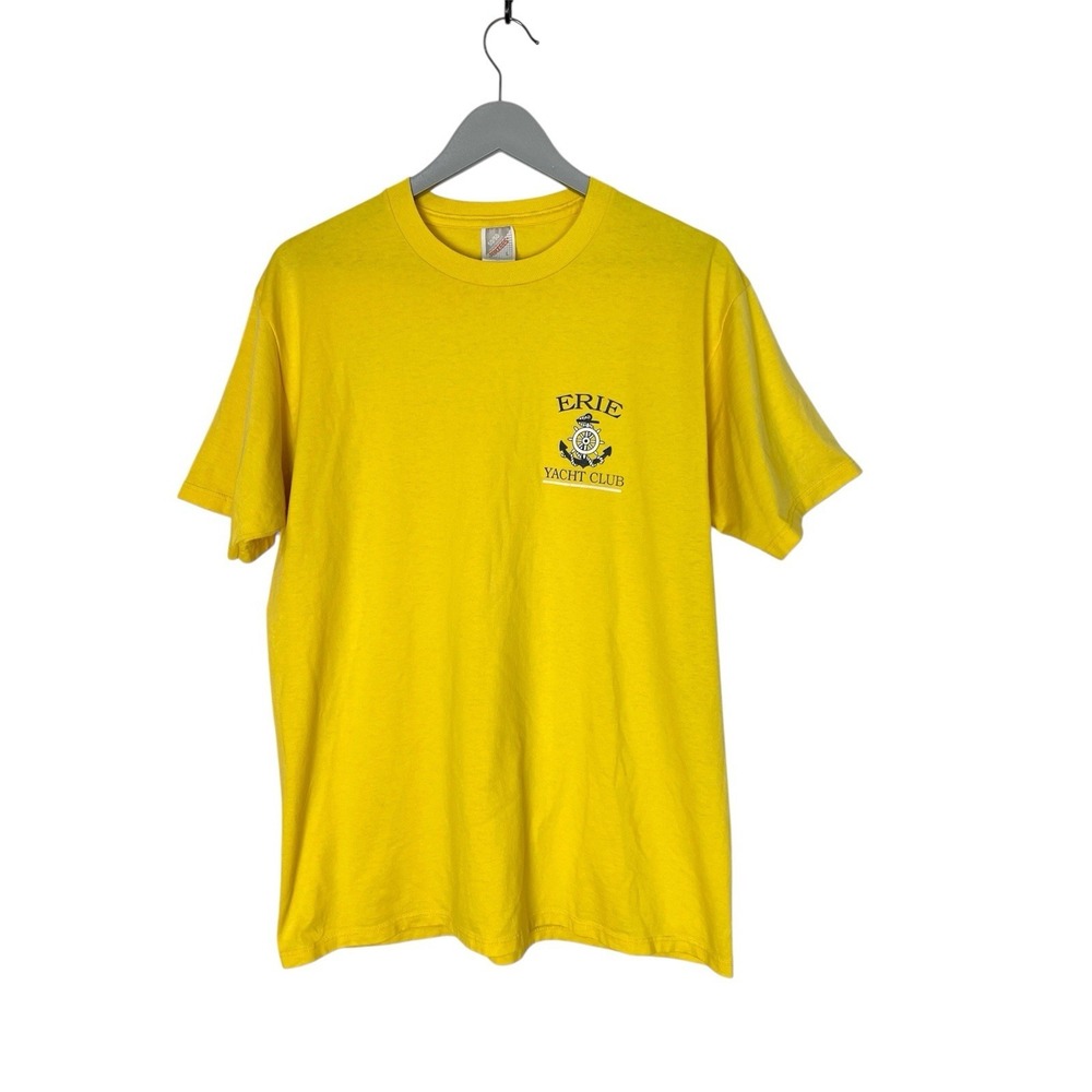 Vintage 90s Streetwear Mens Large Erie Yacht Club T-Shirt USA jerzees